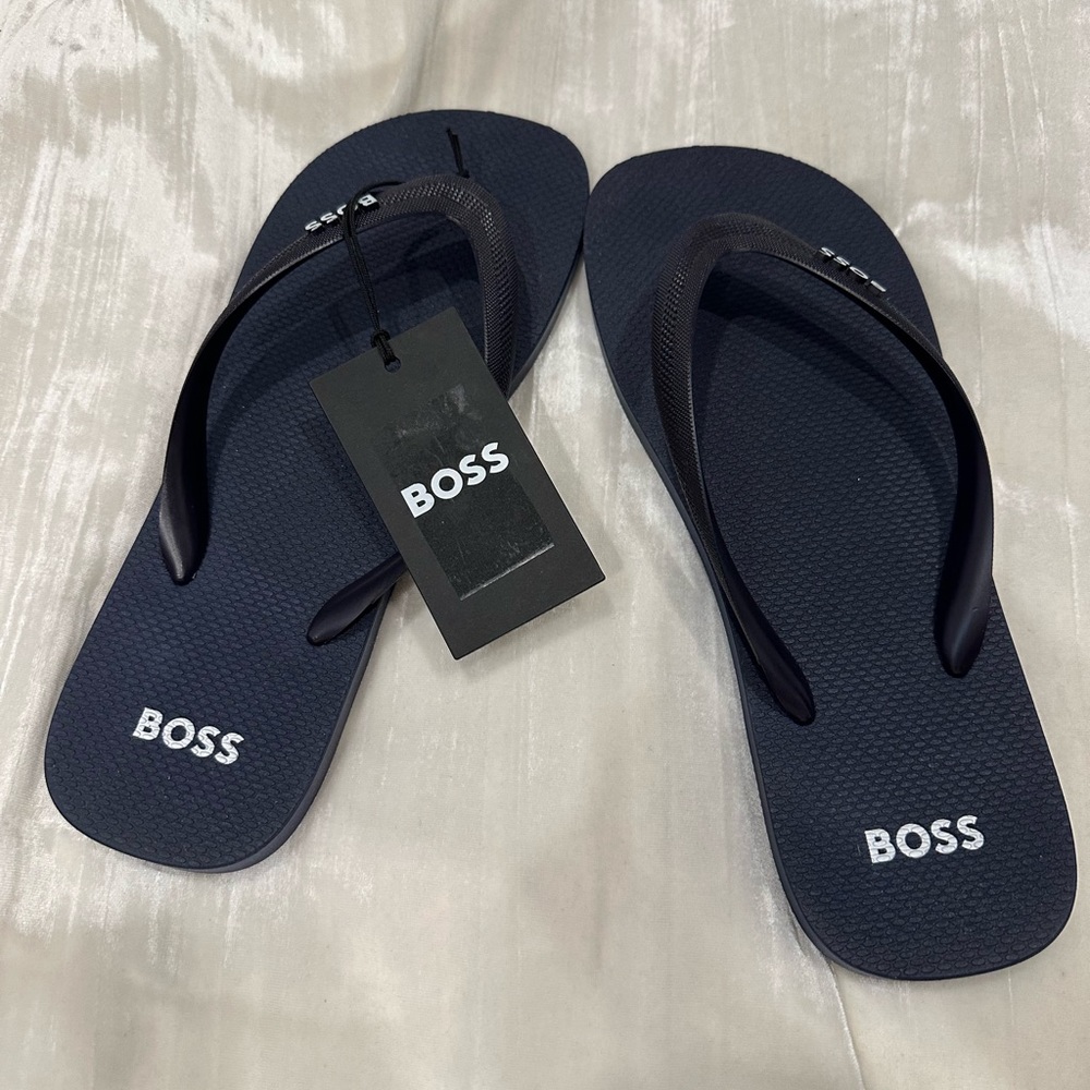 Hugo Boss Blue Flip Flop Sandals Classic Style